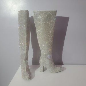 INC Phebe Over the Knee Crystal Rhinestone Boots